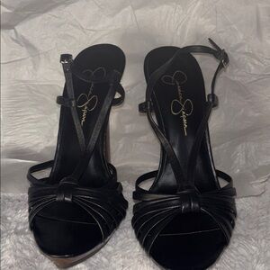 Jessica Simpson Black Strappy Heels